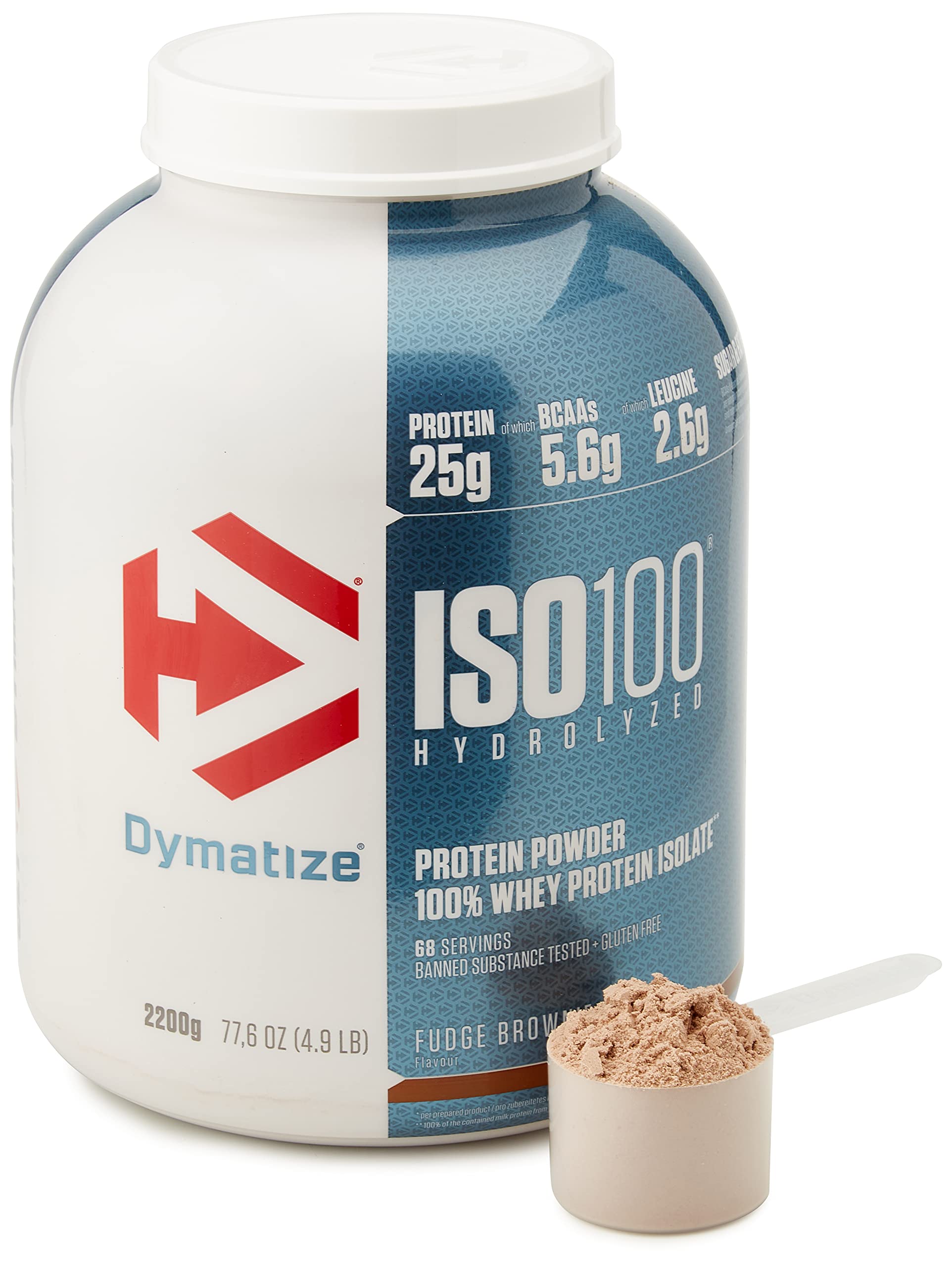Buy Dymatize ISO 100 Fudge Brownie 2.2 kg Whey Protein Hydrolysat + Isolat Powder Online at
