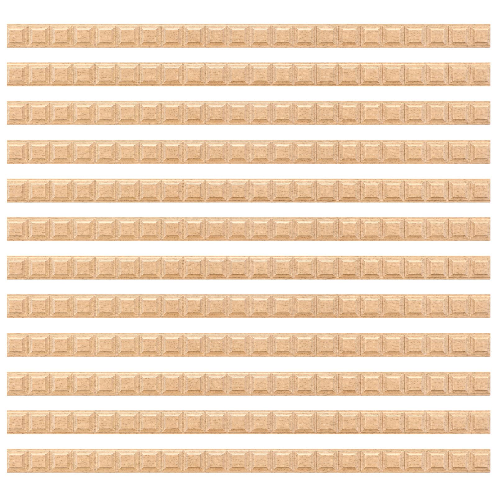 Moldura de madera con relieve de rejilla de 20mm para manualidades de carpintería y hogar 1