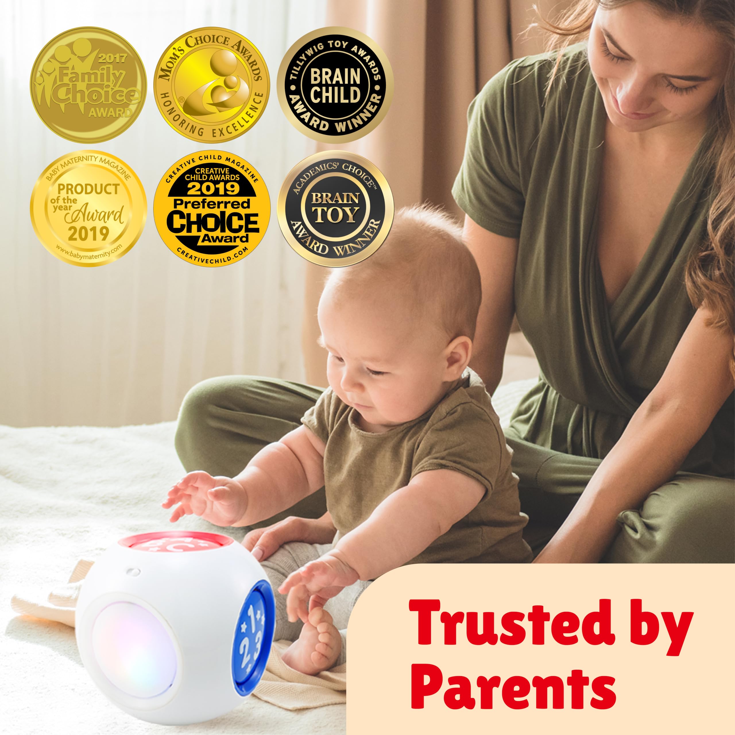 BEST LEARNING Cubo didattico - Cubo di attività educative Giocattolo a Blocchi per Neonati e Bambini dai 6+ Mesi Neonati [Versione in Lingua Inglese]