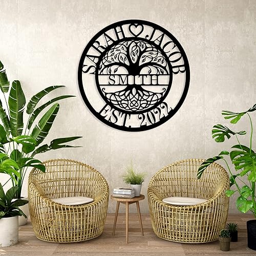 Miniatura 7 de Letreros de metal personalizados con apellido personalizado, letrero de apellido, monograma, decoración de pared, letrero de apellido, arte de pared