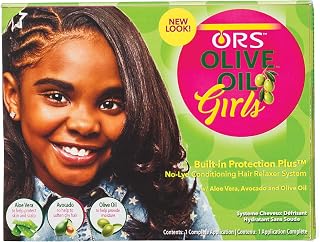 ORS Olive Oil Girls Built-in Protection No-Lye Conditioning Hair Relaxer System - Moisturizing Strength & Shine