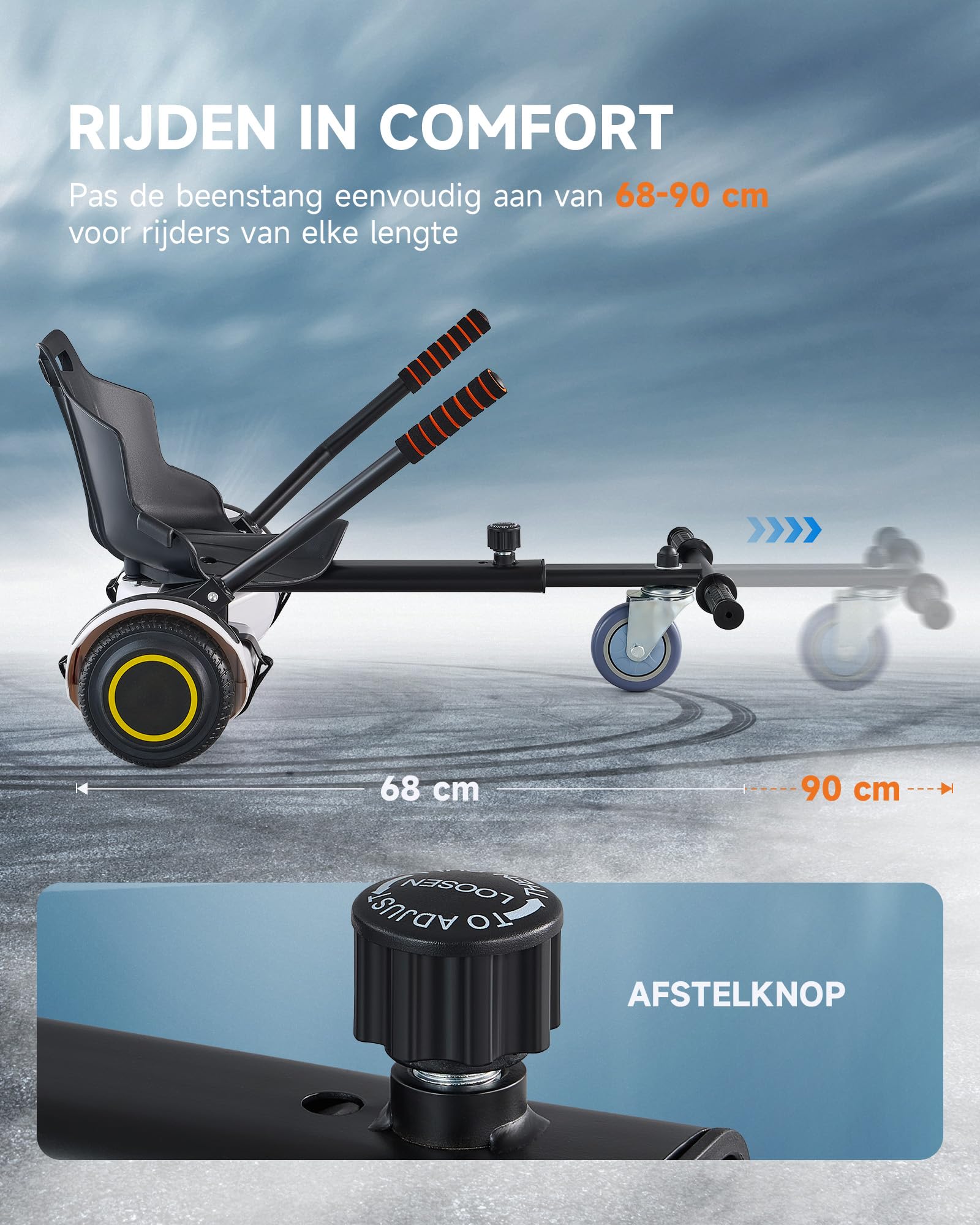 CO-Z Hoverboard Sitz Hoverkart Gokart Sitz für 6,5 Zoll 8,5 und 10 Zoll Hoverboards Sitzscooter Sitz für Self-Balancing Scooters