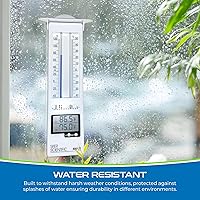 Vista 4 de Sper Scientific Termómetro analógico y digital Min/Max 800122 - Seguimiento preciso de la temperatura, diseño resistente a la intemperie, pantalla