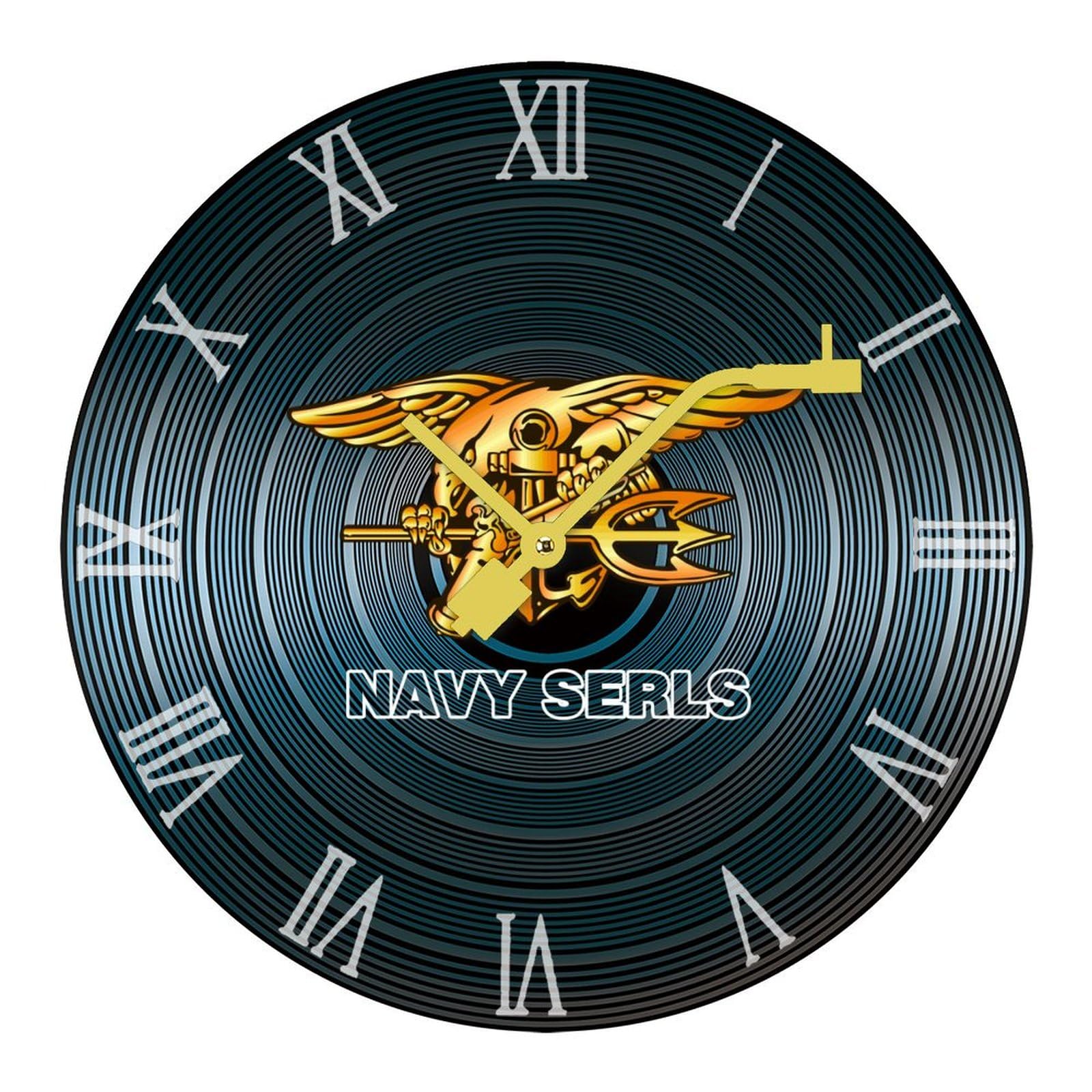 Amazon.co.jp: 壁掛け時計 US Navy Seal ミリタリー ネイビーシールズ