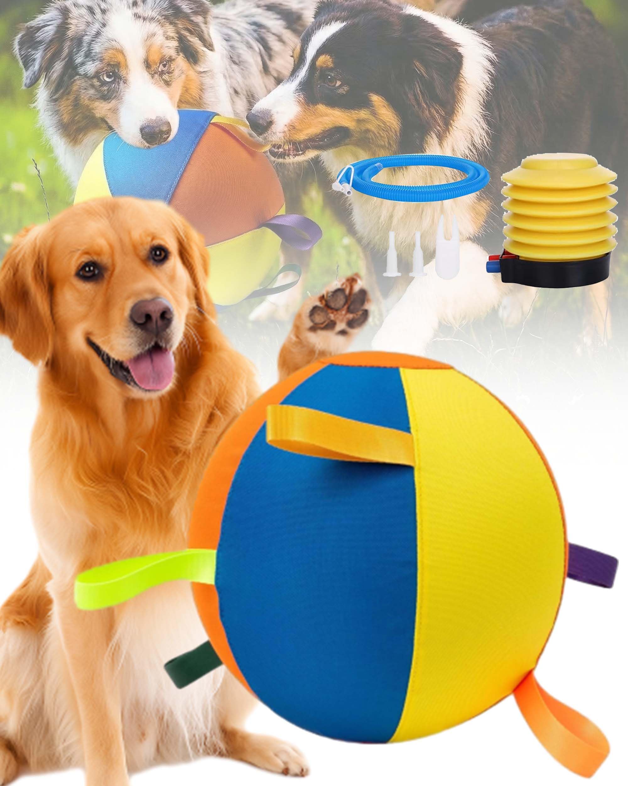Herding Ball für Hunde, interaktiver Hundespielzeugball, langlebiger Jolly Ball für Hunde, Training, Kauspielzeug, Haustierbedarf, bissfestes Design, für Pferde und Schafe, Hundeball (55cm-A)