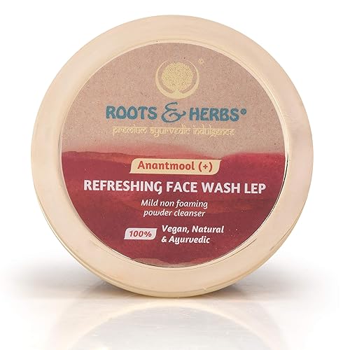 Miniatura 4 de ROOTS AND HERBS Lavado facial ayurvédico Lep Tratamiento natural 100% vegano Anantmool refrescante lavado facial limpiador facial no formante - 2.11