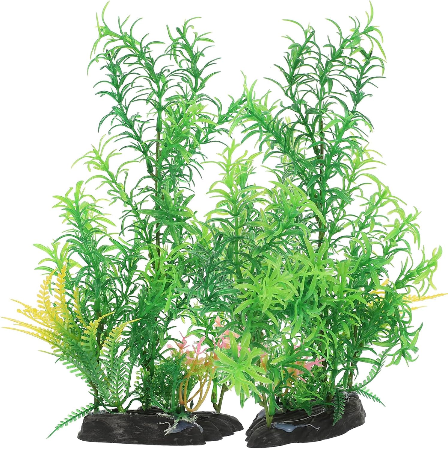 Milisten Artificial Fish Tank Plants 2pcs Plastic Aquarium Plant Decorations for Fish Tank Accessories and Aquarium Décor