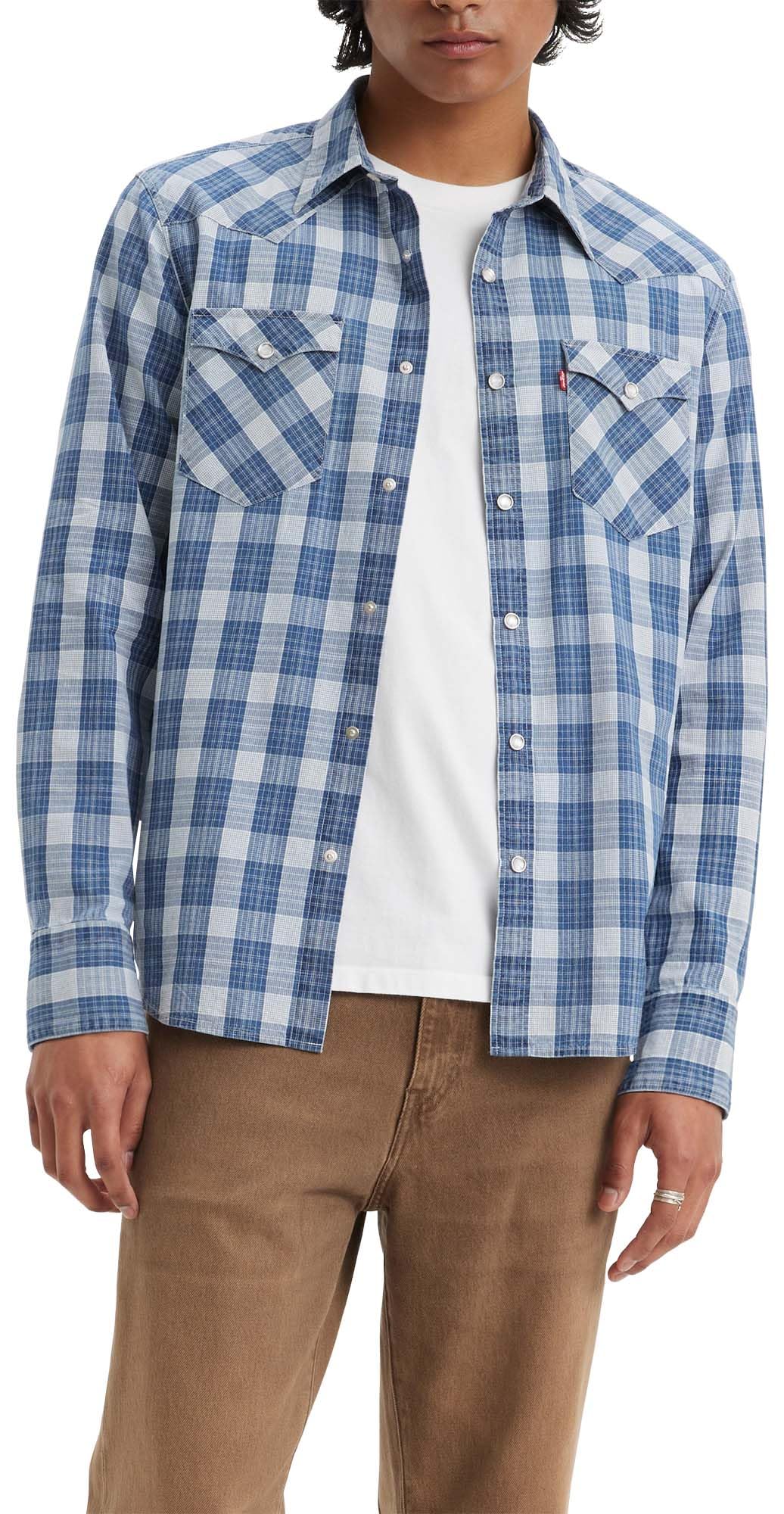 Levi's Barstow Western Standard Shirt, Enindchk3 Indigo, M para Hombre