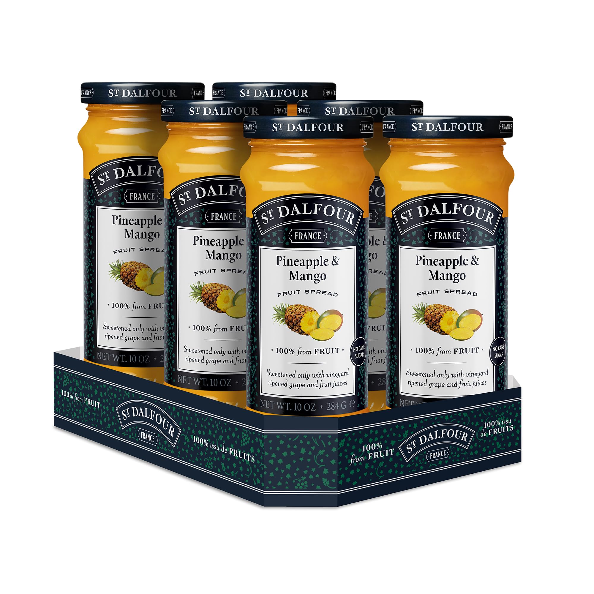 St. Dalfour Pineapple & Mango / 10 Ounce (Pack of 6) / 6 Jams & Preserves