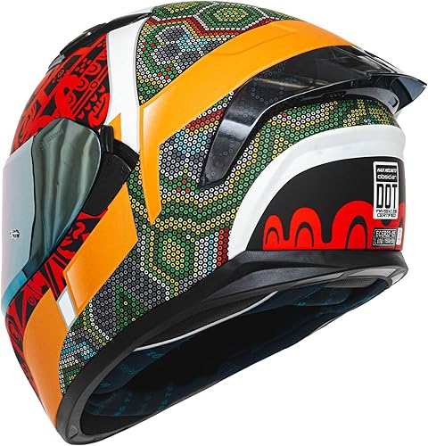 Miniatura 3 de HAX Casco de motocicleta de cara completa con visera doble para adultos, para motocicleta, bicicleta de calle con pinlock listo para el DOT,