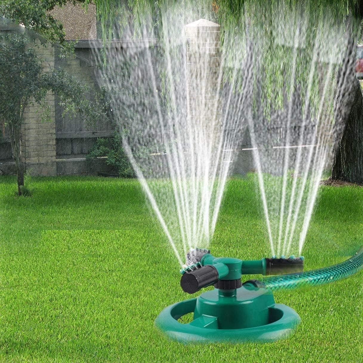 ADA Automatic Garden Sprinkler 360 Rotating Adjustable Water Sprinkler, Multipurpose Yard Sprinklers for Plant Irrigation