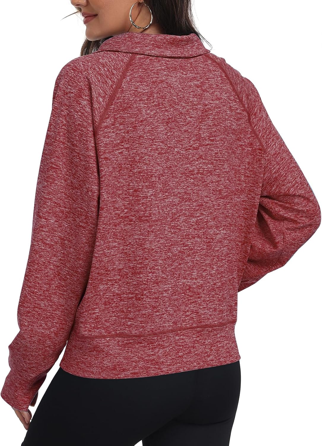 Kimmery Womens Half Zip Fleece Sweatshirt for Women Pullover Sweatshirts with Kangaroo Pocket Athletic Daily Outfits - Image 6