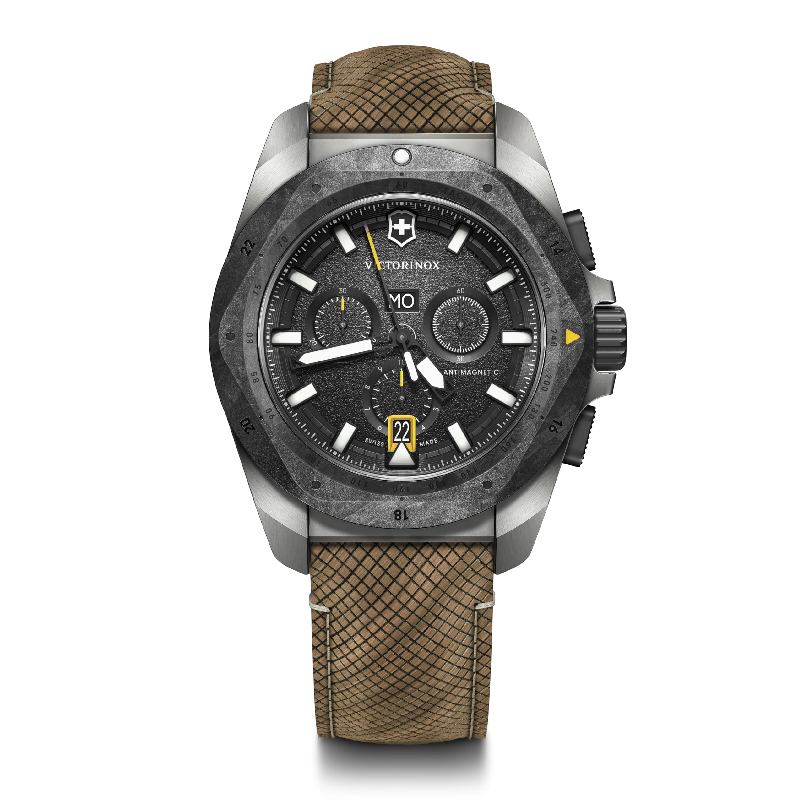 Victorinox I.N.O.X. Chrono, Large Swiss Made Mens Watch, Black Dial, 43 mm, 200m Water Resistant, Titanium Case, Wood Strap, Quartz Chronograph Wrist Watch for Men | 241988.1 (B092ZPGZHV) Amazon Price History, Amazon Price Tracker