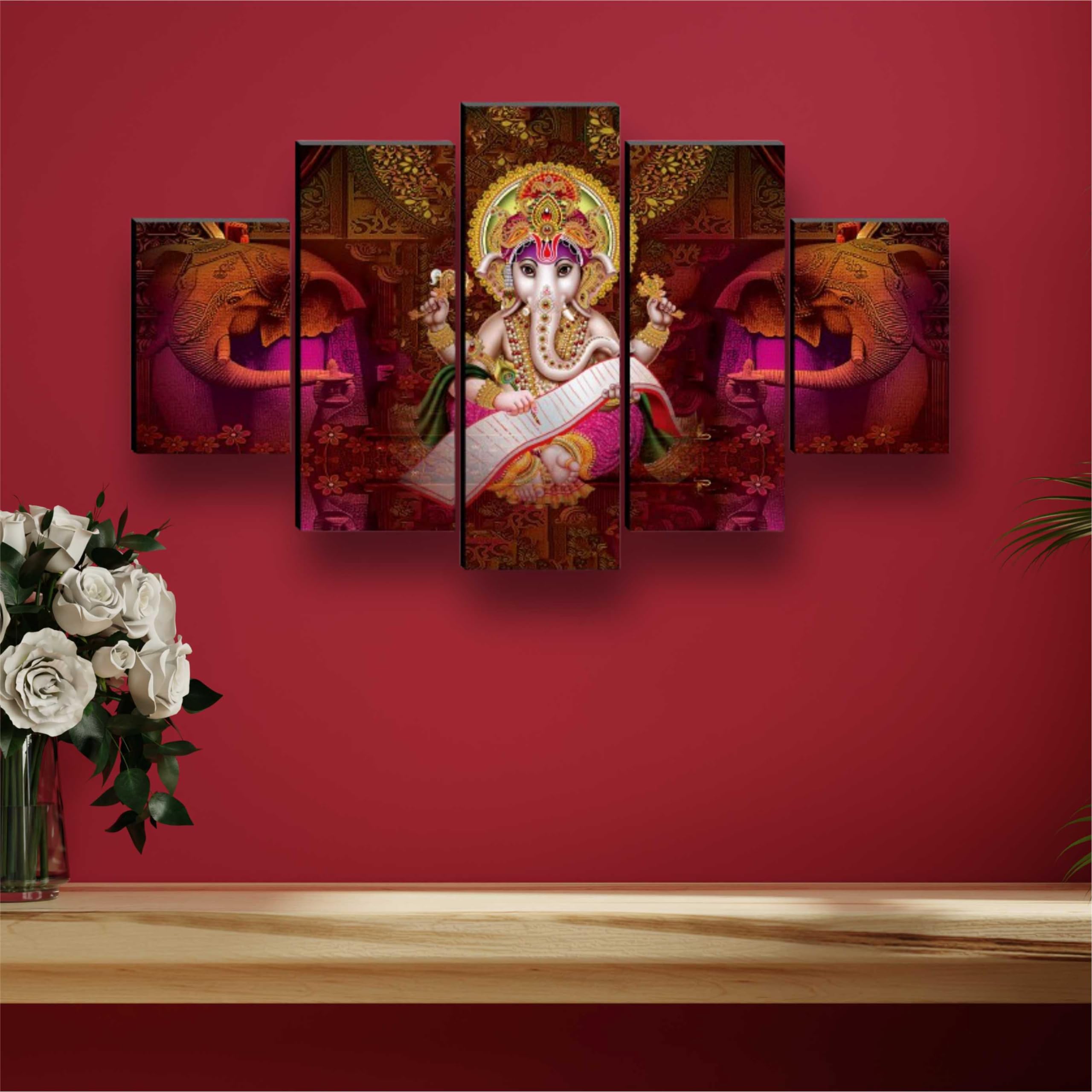 SAF paintings Set Of 5 Wall Painting With Frame For Home Decoration, Living Room, Spa, Office, Hotel Big Size Wall Décor 30 Inch x 18 Inch PNLS32212 (B09W32YHLS) Amazon Price History, Amazon Price Tracker