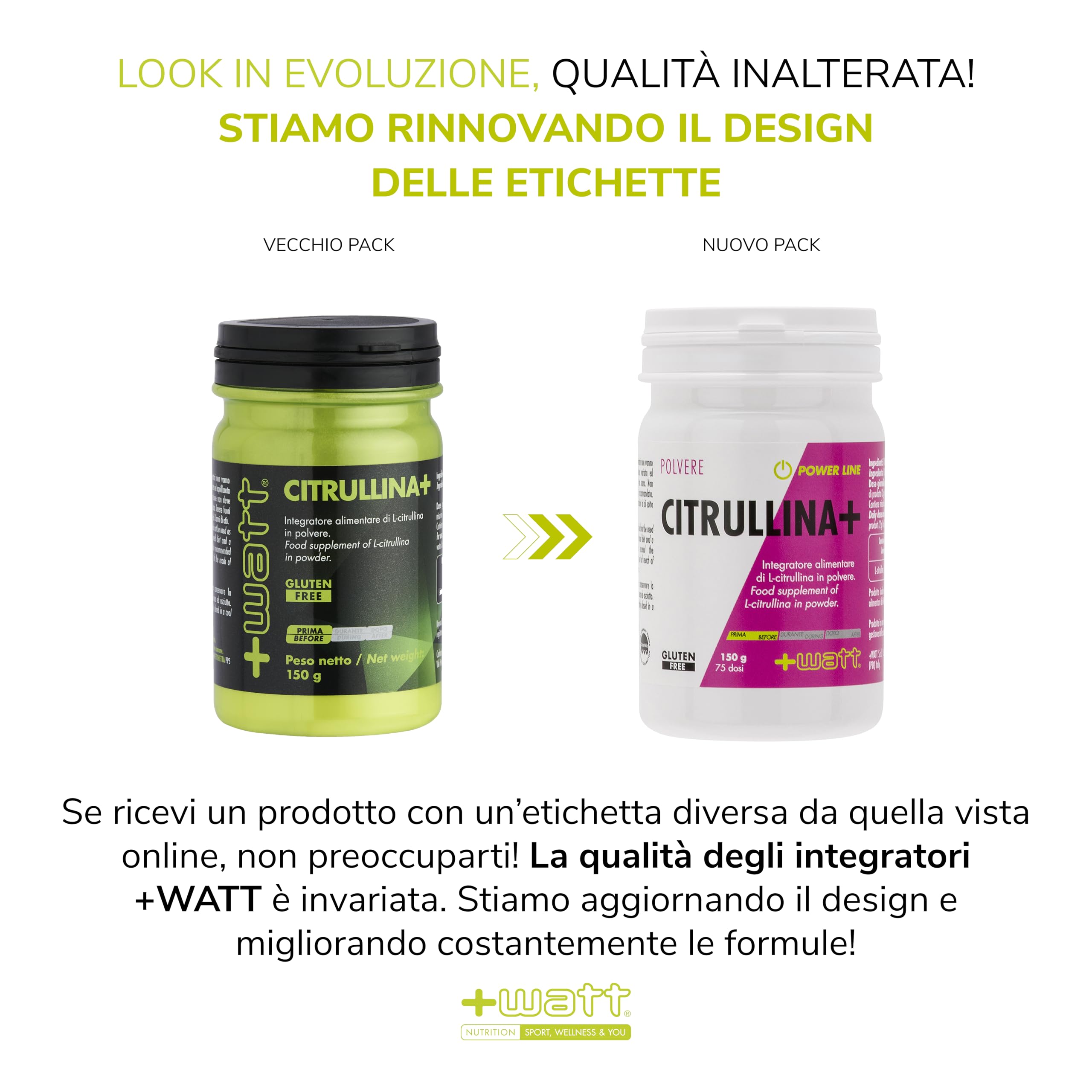 Citrullina+ - Integratore Alimentare a Base di L-citrullina. GLUTEN FREE. - Formato: 150 g