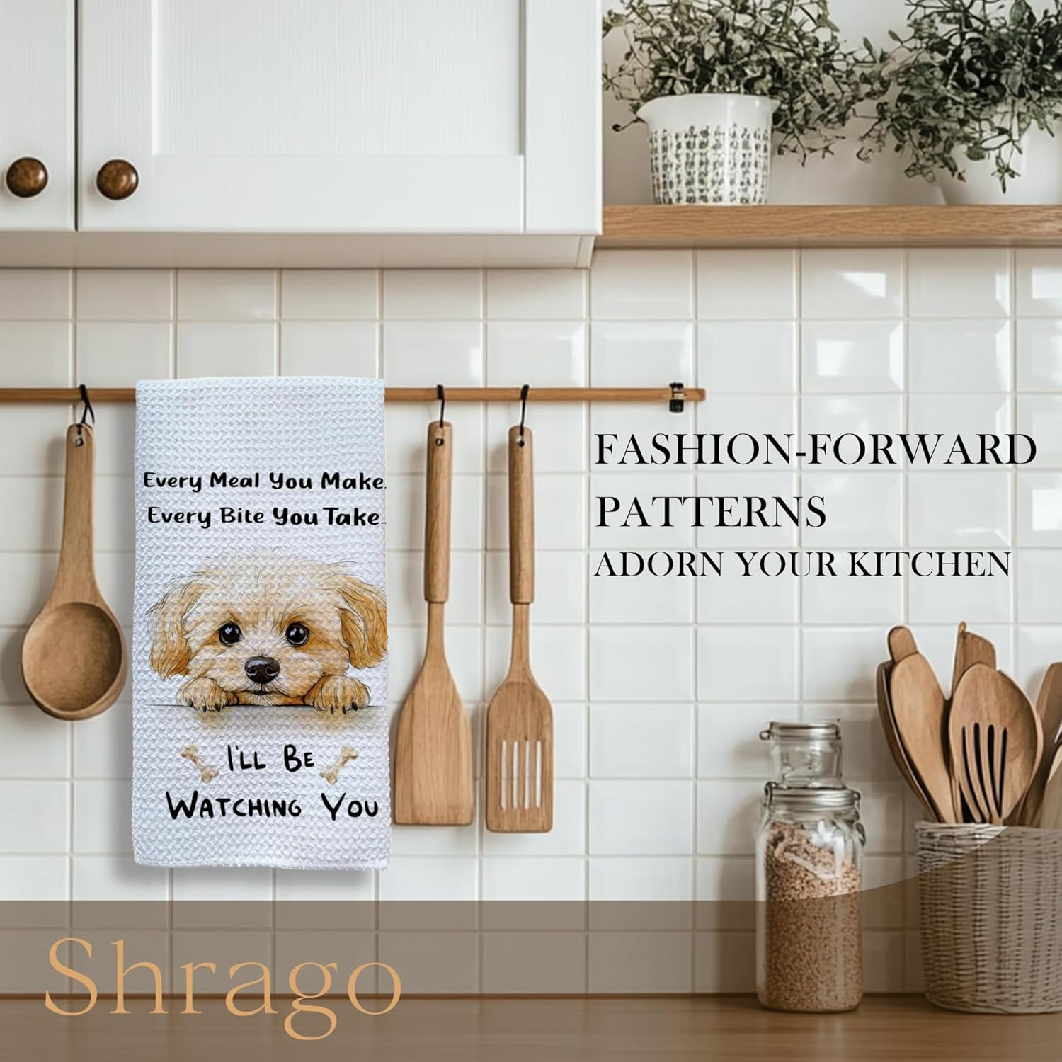 Funny Maltipoo Dog Kitchen Towels, Maltipoo Gifts Dish Tea Towels for Kitchen, Gift for Dog Lovers Moms Decorative Hand Towels, 16x24 Inch - Image 2