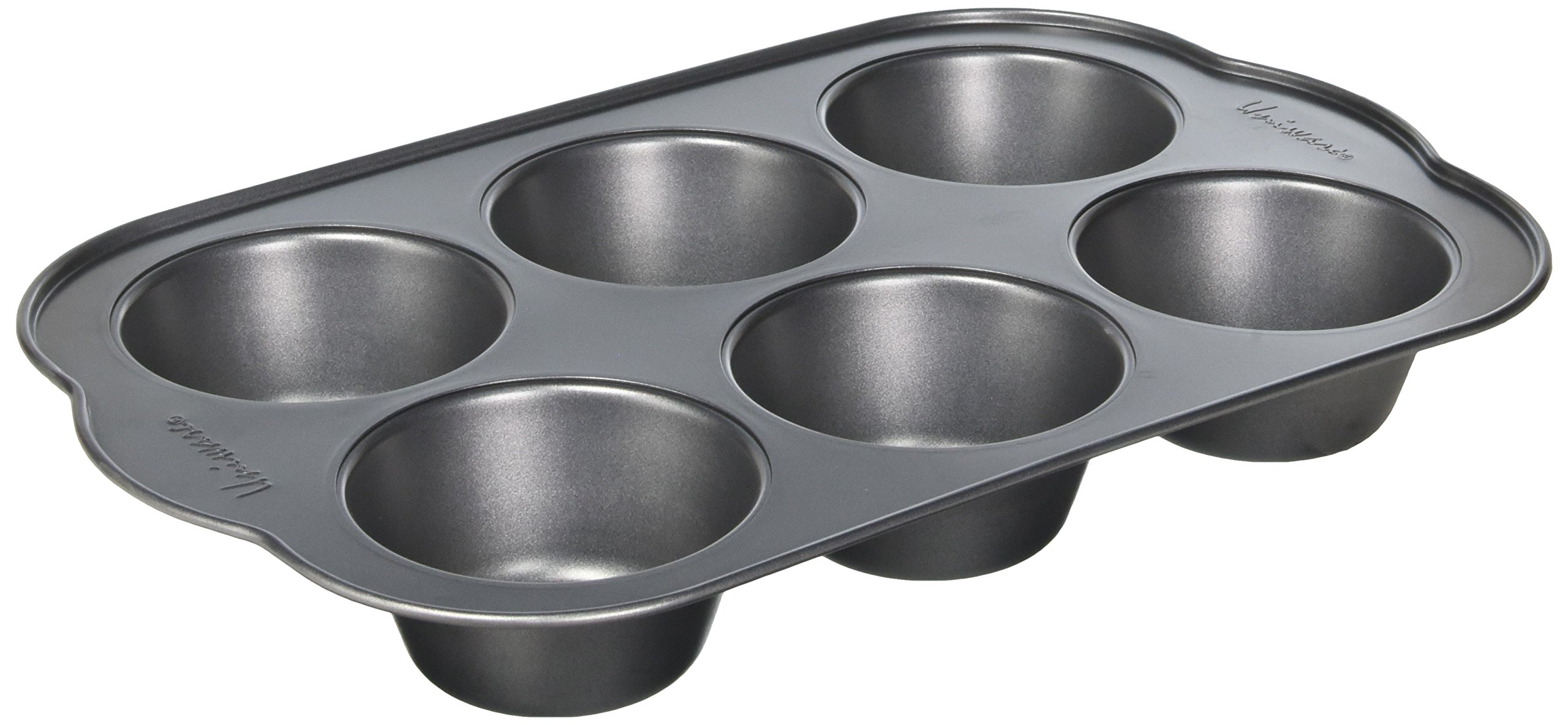 Uniware antiadhésive Moule à muffins avec surdimensionné Poignées, Horma Antiadherente para Muffins 6 Cups (Large) noir