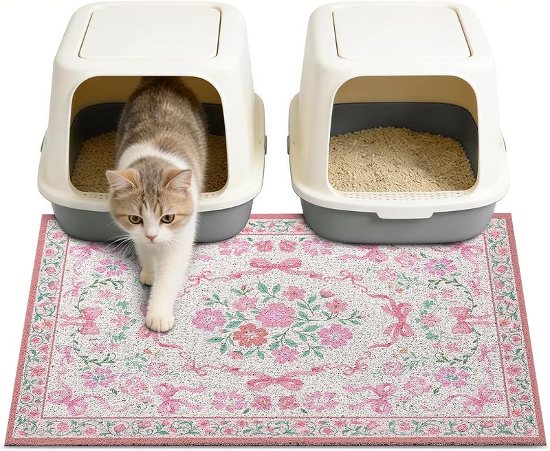 Tapete para Caixa de Areia de Gatos Unicorn Catcher com Malha Espessa, Fundo Antiderrapante e Lavável, 29,21 x 23,9 cm