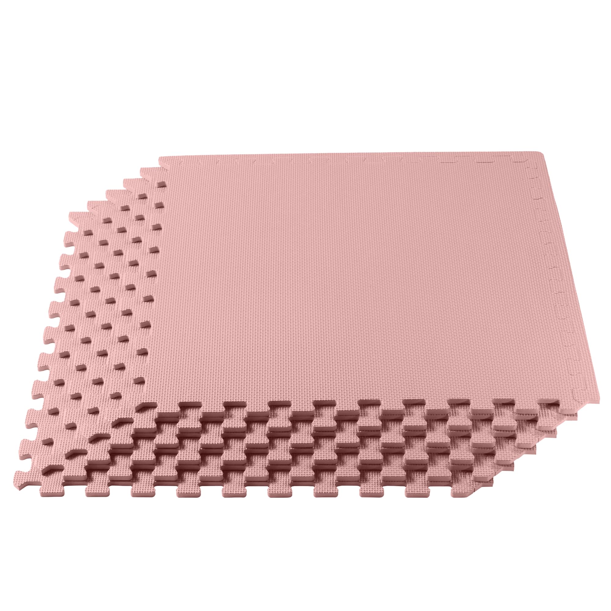 We Sell Mats 3/8" Thick Multipurpose EVA Foam Exercise Floor Mat, Interlocking Tiles, Anti-Fatigue for Home or Gym, 24 in x 24 in, 25 Tiles, Cotton Candy-image-44