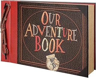 Vienrose Our Adventure Book Up Scrapbook Photo Album DIY Memory Scrap Book Hard Cover Couple Gifts for Men Couple Boyfriend Gifts