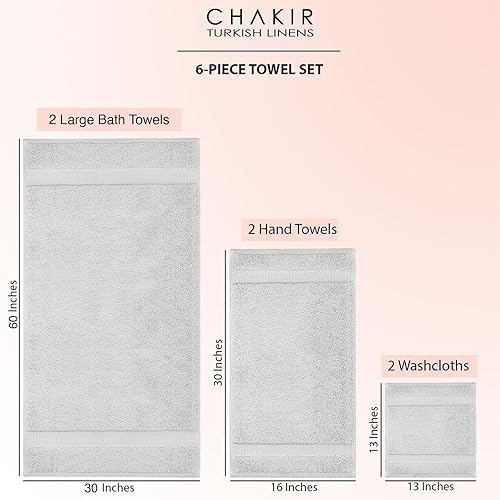 Miniatura 124 de Chakir Turkish Linens Toallas turcas de alta calidad 100% algodón para baño, toallas de baño grandes de 30 x 60 pulgadas (4 piezas, beige)