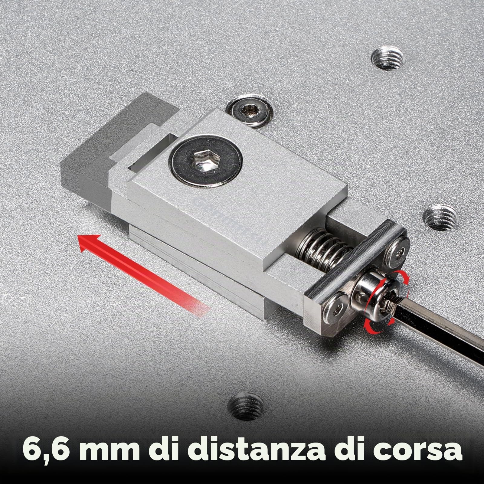 Genmitsu 4 mini morsa in alluminio di alta precisione CNC per progetti di fresatura del legno e lavorazione dei metalli, dimensioni 56 x 22 x 21 mm, profilo basso