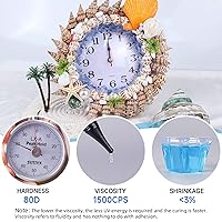 Vista 5 de Paquete de kit de resina UV con linterna UV y 7.05 oz de resina UV transparente de baja viscosidad