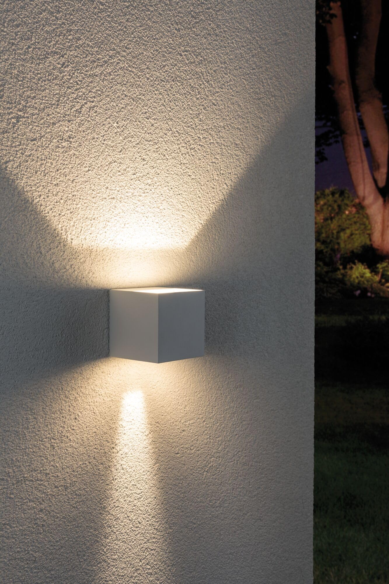 Paulmann 18001 Kit Spot en saillie spécial Cybo LED 2x3W, 230V, IP65, carré, 80x80 mm, Blanc, Alu