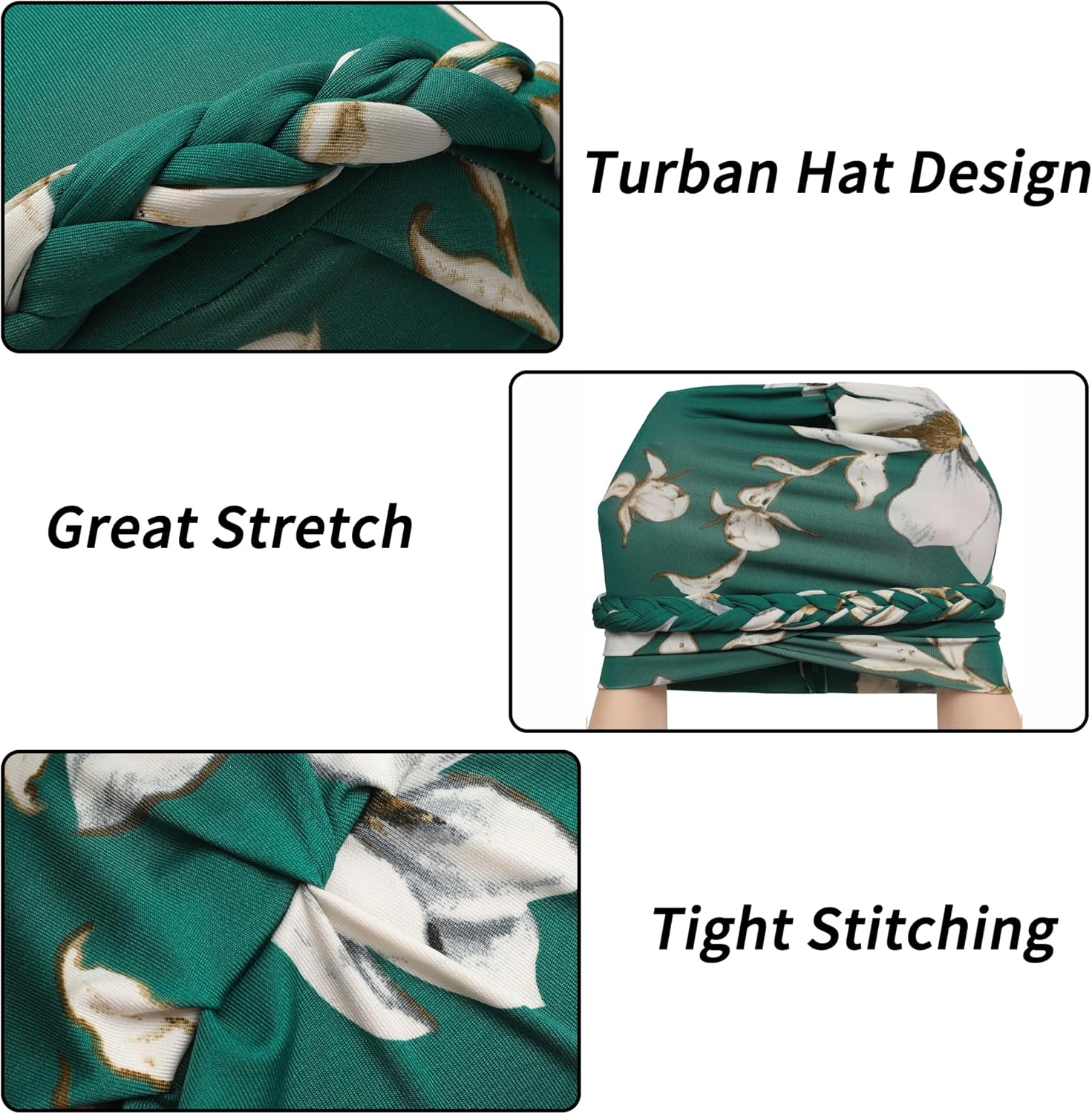 ZLYC Chemo Headwear for Women Pre Tied Turban Headwear Lightweight Beanie Hat - Image 5