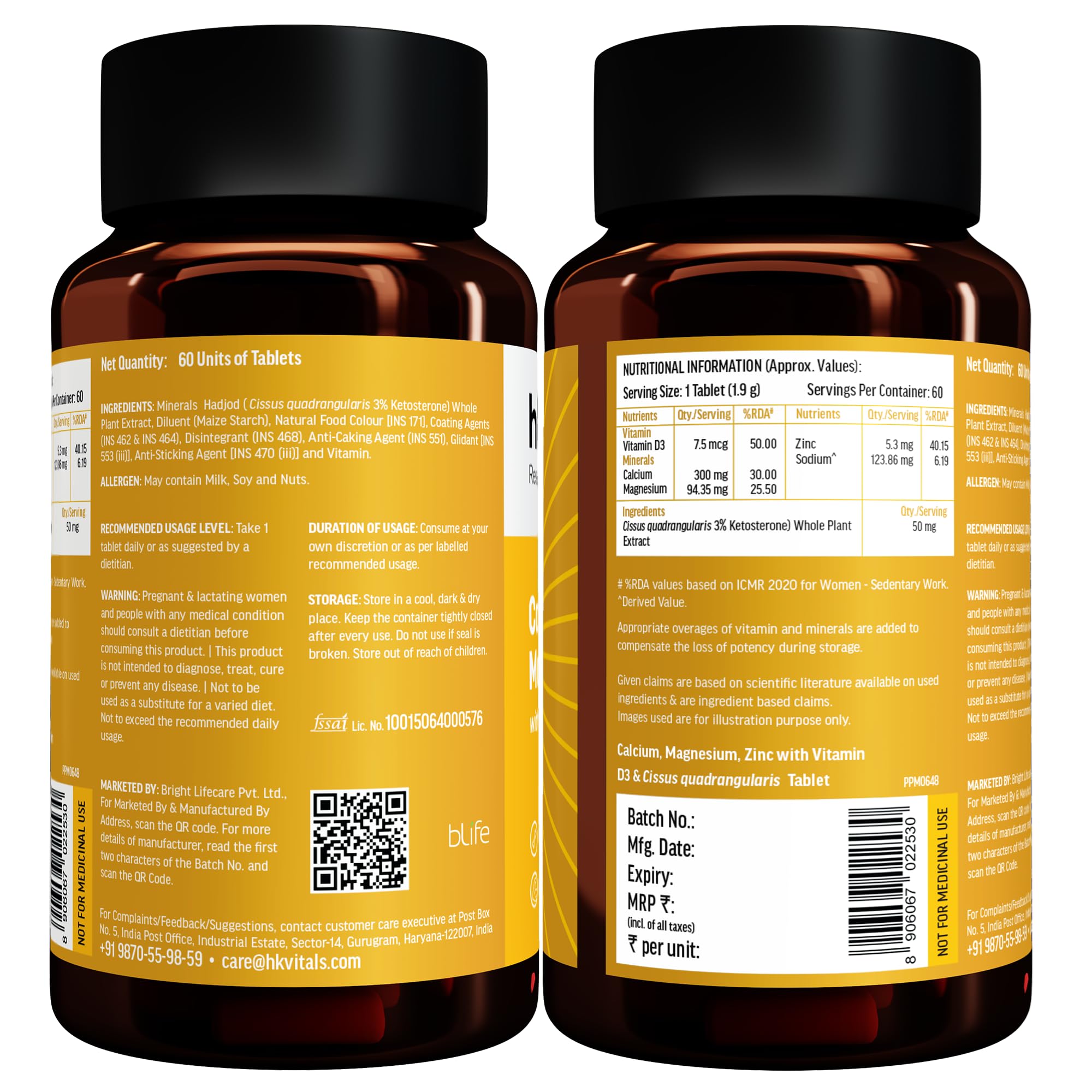 hk vitals Multivitamin + Calcium Magnesium & Zinc — Amazon image 8