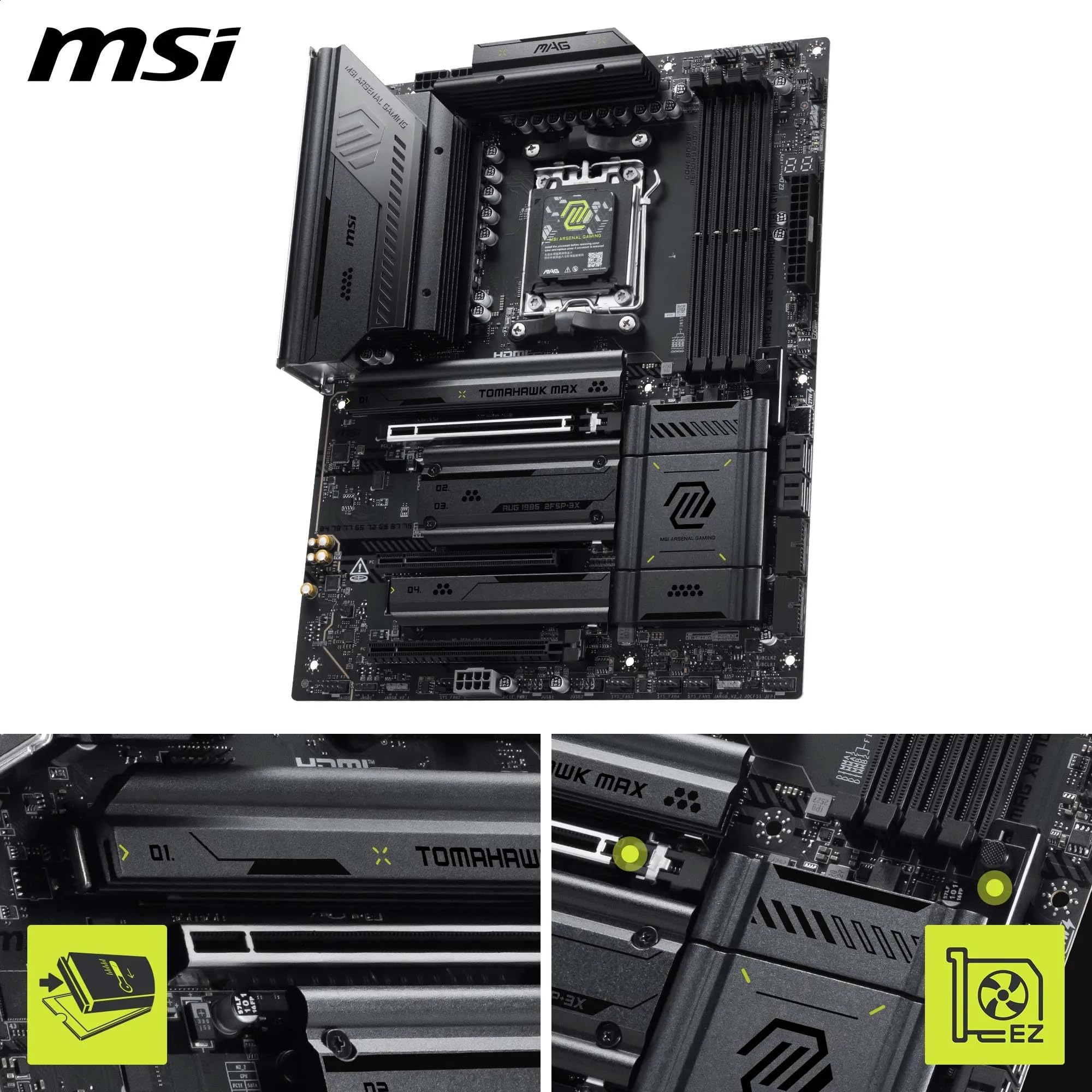 Amazon | MSI MAG X870E TOMAHAWK MAX WIFI ATXマザーボード MB6976