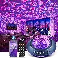 Vista 1 de Proyector de galaxia para dormitorio, ruidos blancos y proyector de luz nocturna Bluetooth, proyector de techo de cobertura completa de 360°