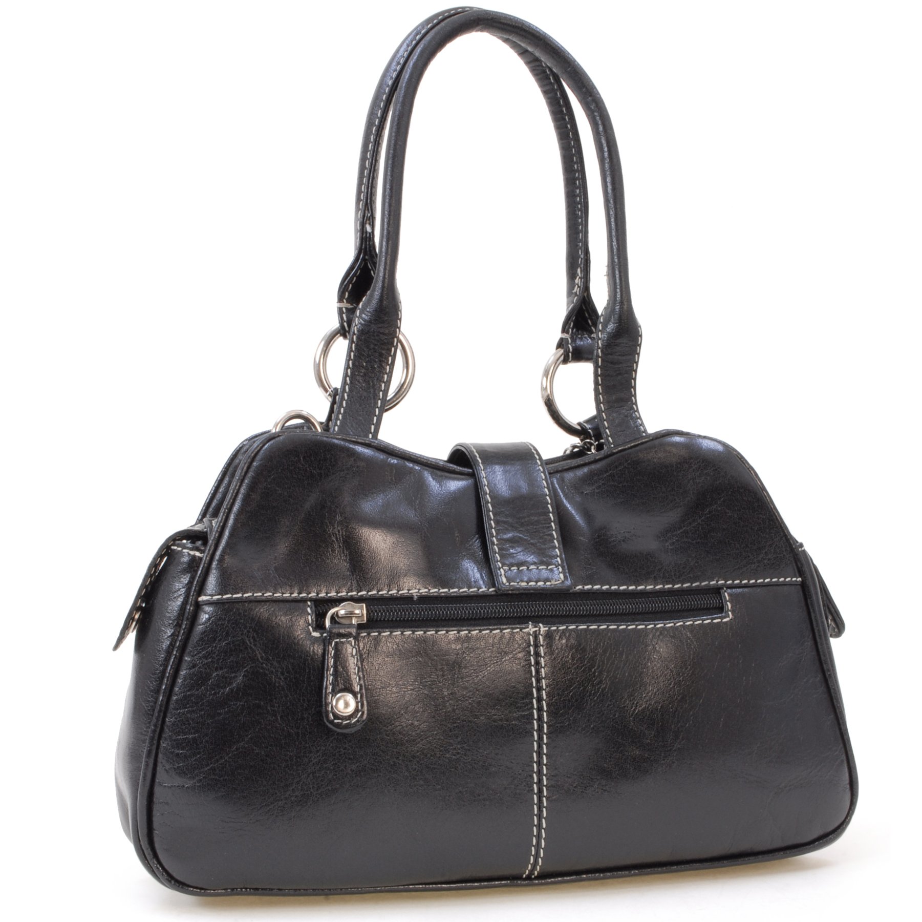 Catwalk Collection Handbags - Borsa a Mano da Donna in Vera Pelle - Borsa a Tracolla Media - Borsetta a Spalla - Tracolla Removibile - Faith