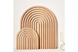 Wood Rainbow Arch Boho Decor for Wall Shelf, Fireplace Mantel, Counter, Table, Dresser