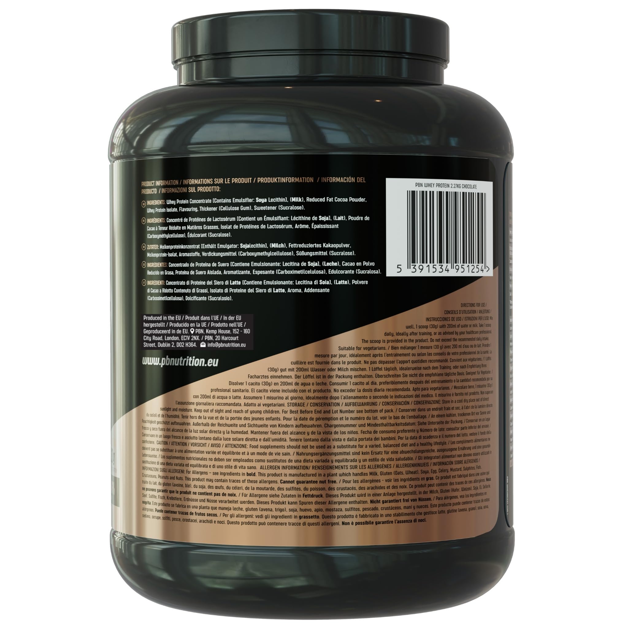 Premium Body Nutrition - Proteína de suero de LECHE en polvo, 2.27 kg (Paquete de 1), sabor Chocolate, sabor optimizado