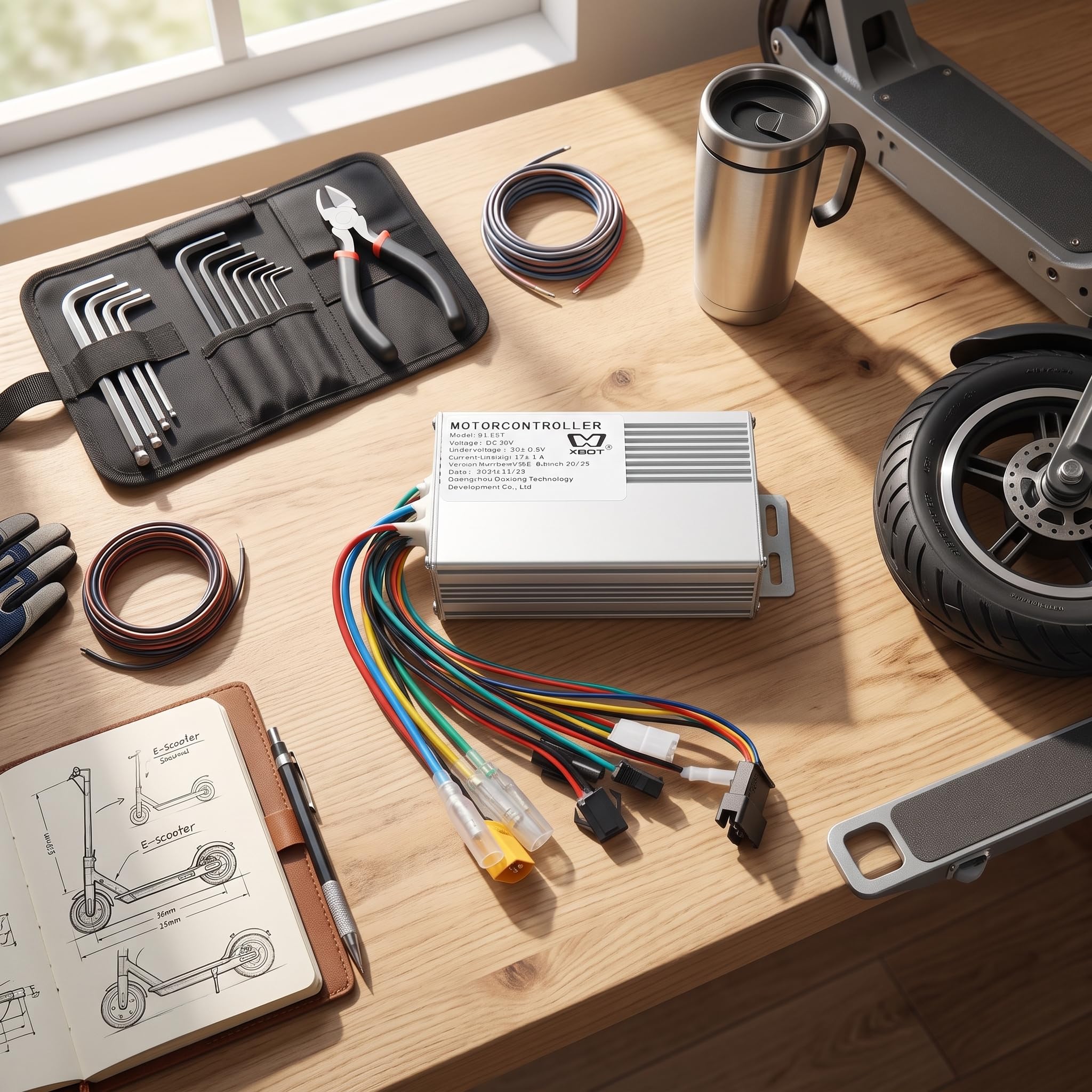 VGEBY Scooter électrique 350 W 36 V, Contrôleur E9T en Alliage D'aluminium, Contrôleur de Moteur de Vélo électrique, Contrôleur de Vélo électrique