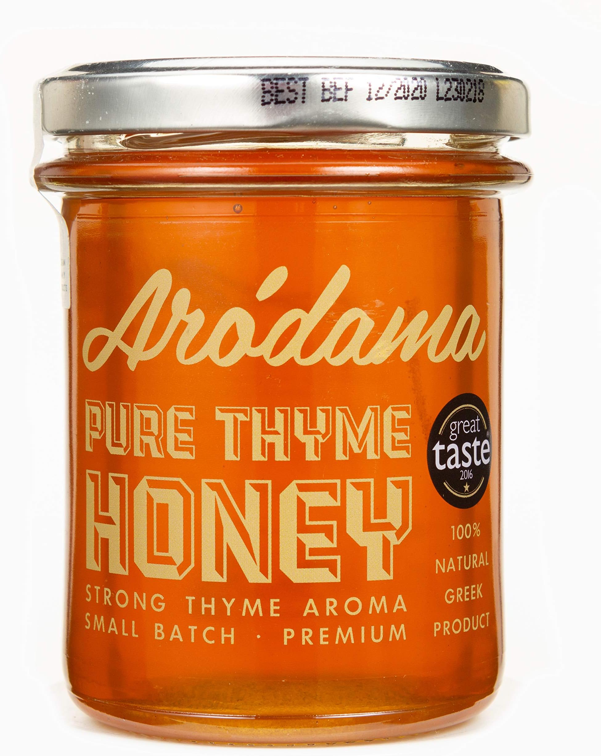 Arodama Premium Raw Greek Thyme Honey, 250 g - UNHEATED