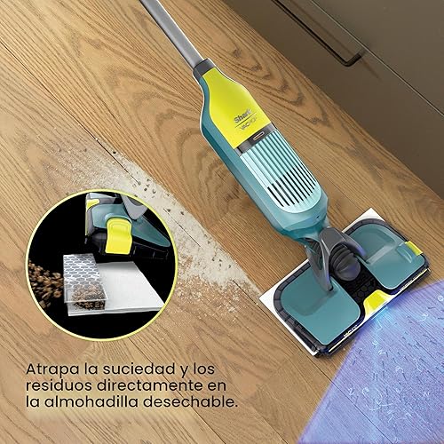 Miniatura 5 de Shark VACMOP Reveal - Nuevo limpiador inalámbrico para suelos duros, aspiradora y trapeador en aerosol, potente succión, ligero, luz de iluminación,