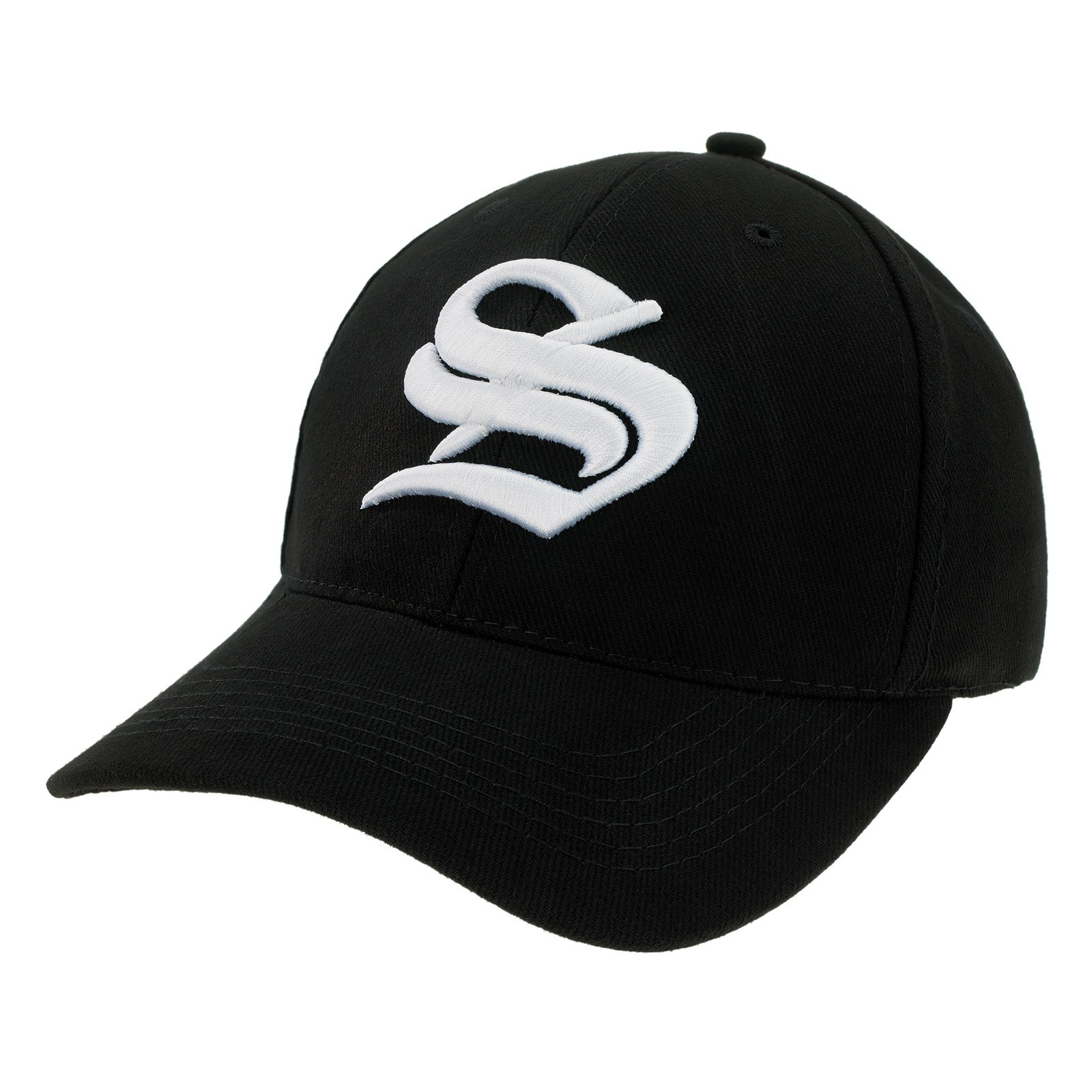 4Sold 1976 Men's Black S White Casual Baseball Gothic B Letter Cap Caps Snap Back Hat Hats Snapback Trucker Cap Headwear (Black S White)