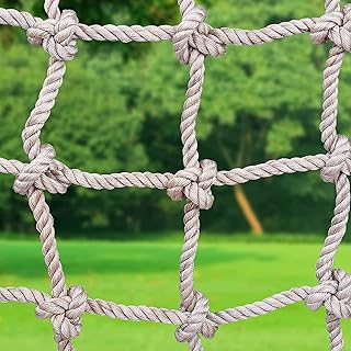 Climbing Net for Kids Adults,Rope Netting Climbing Safety Nets Cargo Rope Ladder,Heavy Duty Netting Balcony Banister Stair Protection Fence Decor Mesh Nets,for Playground Outdoor Swingset,1m*4m
