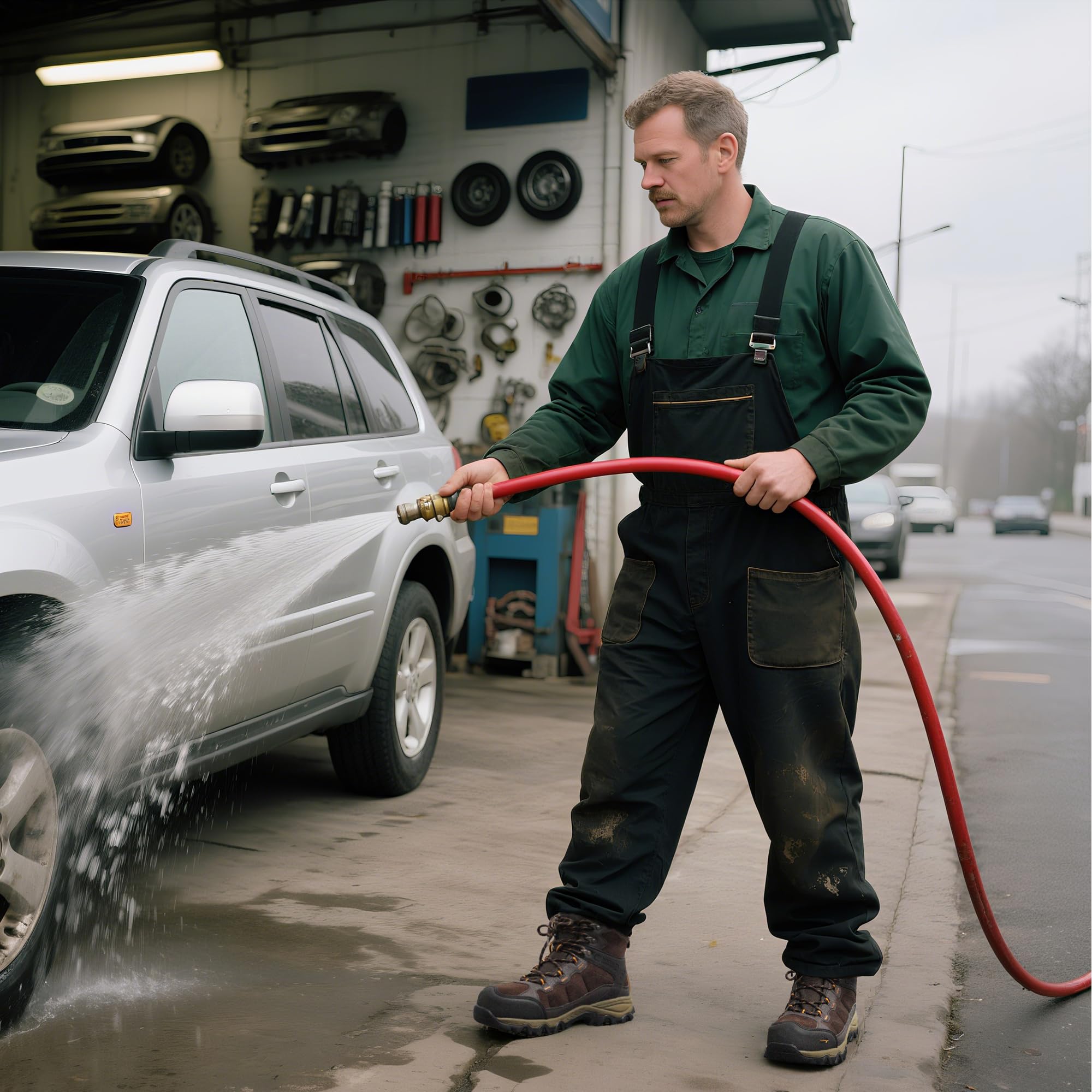 NORTIV 8 Waterproof Steel Toe Boots for Men Slip Resistant Safety Industrial Boots