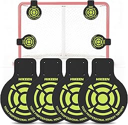 BOOSTEADY Lot de 4 Cibles de Tir pour Hockey sur Glace, Cibles de Gardien de But de Hockey en PVC Robuste de 5 mm d'Épaisseur, Equipement d'Entraînement pour Crosse & Hockey