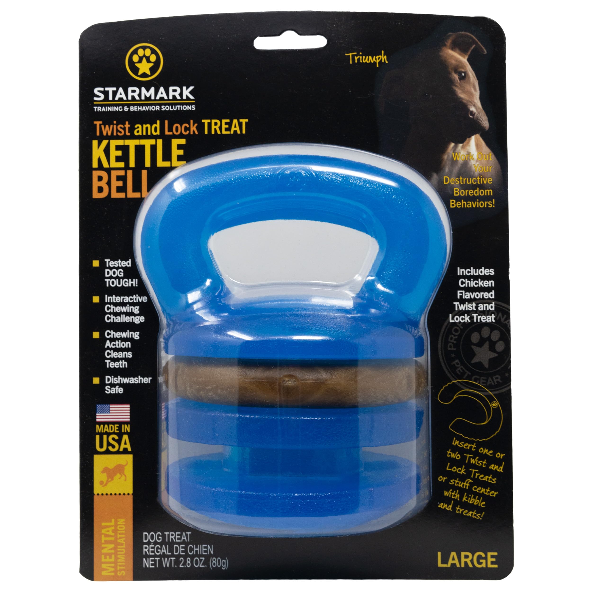 Starmark Twist and Lock Kettlebell Interactive Dog Toy