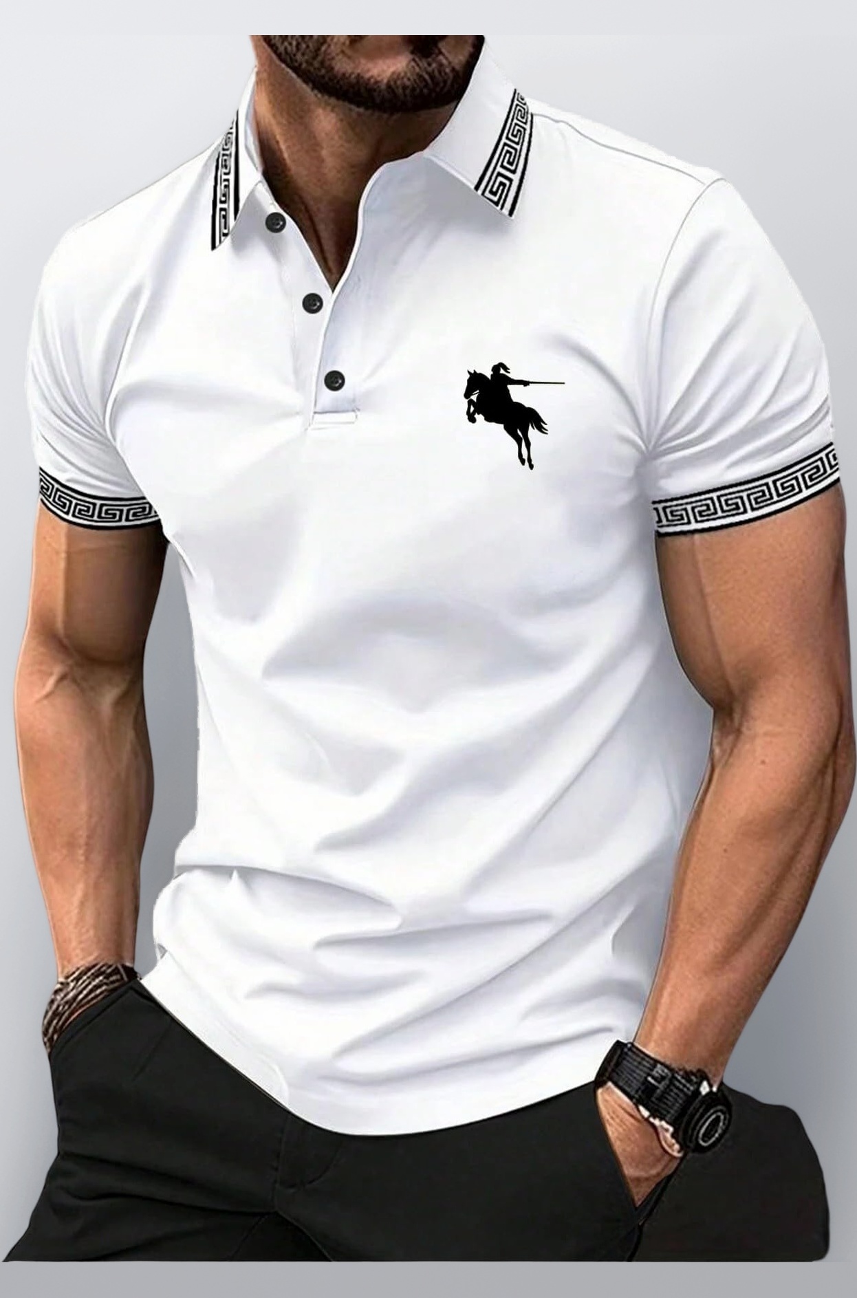 Lymio Polo T Shirt for Men || T Shirt for Man || Collar T Shirt Style Men (Packs Also Available) (Polo-34-37)
