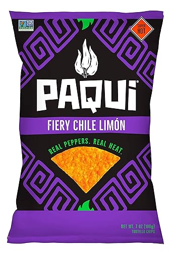 Miniatura 1 de Paqui Chile Limon Tortilla Chips chips sin gluten chips sin OMG chips de tortilla saborizados bolsa de tamaño de comestibles de 7 onzas