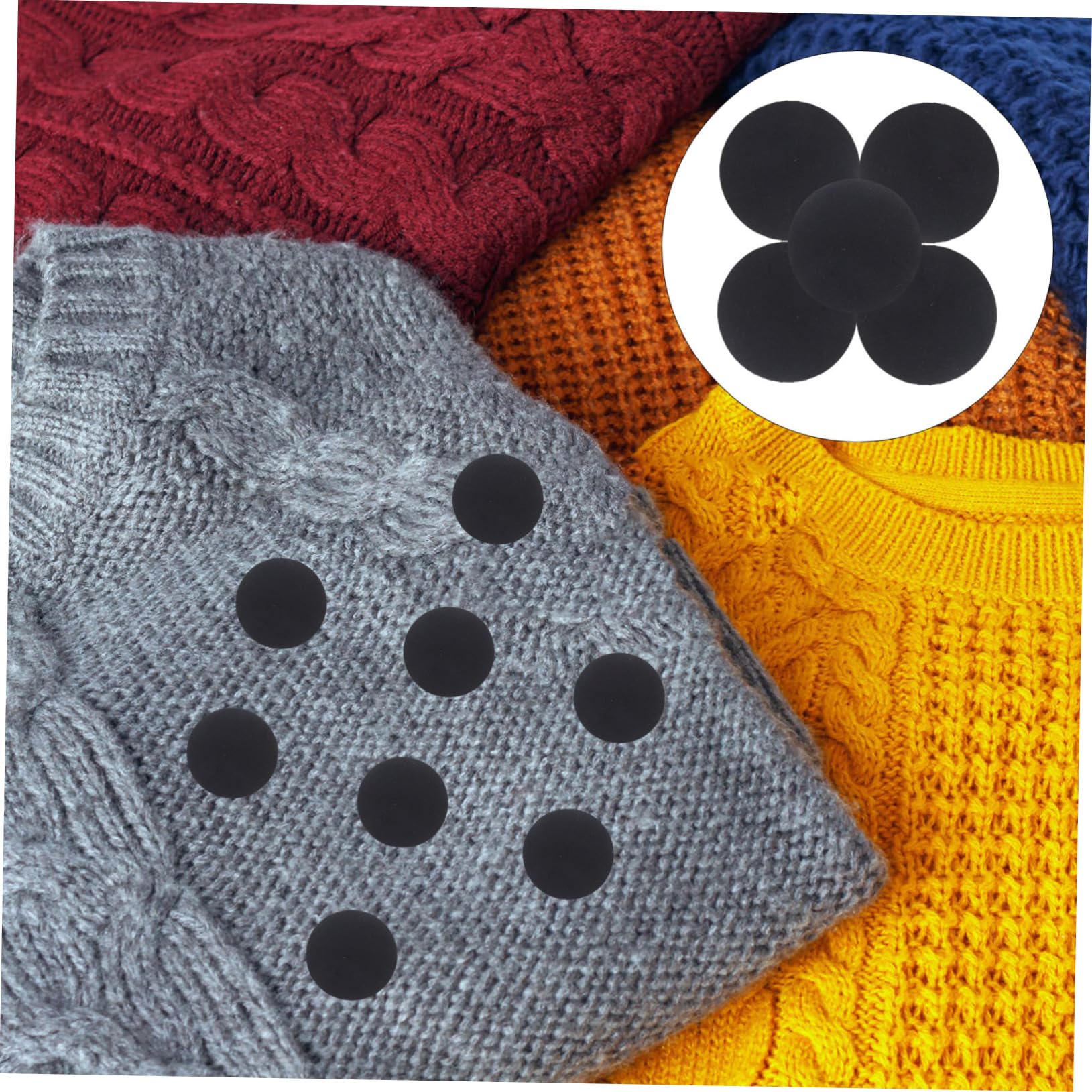 KONTONTY 500pcs Felt Stickers Circle Stickers for Clothing DIY Craft Decorative Clothing Adhesive Felt Pads