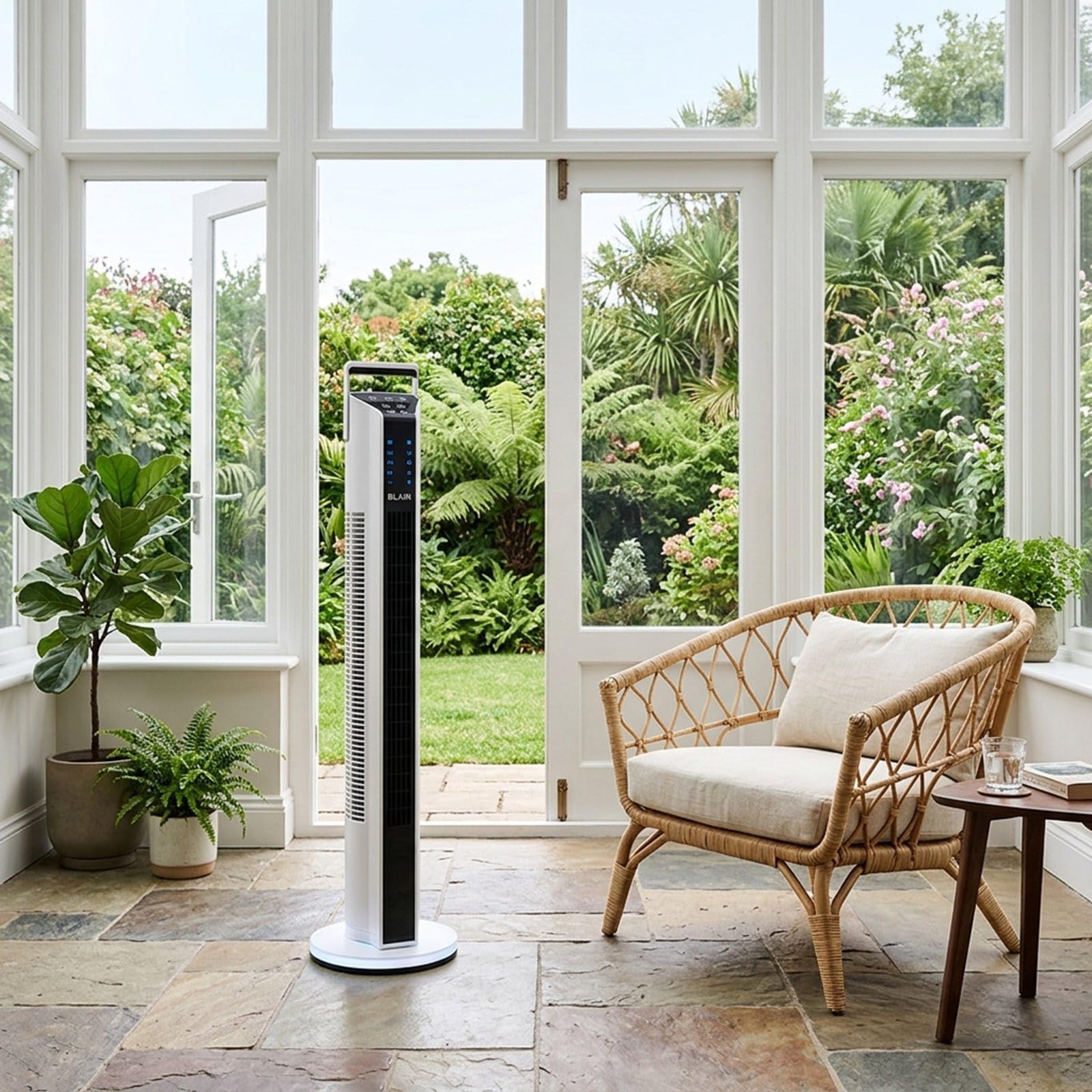 Générique Climatiseur Mobile Rafraichisseur D'Air Silencieux Ventilation Climatiseur Mobile sans éVacuation Conception Ultra Silencieuse Refroidisseur D’Air Pour la Maison Cuisine et le Bureau