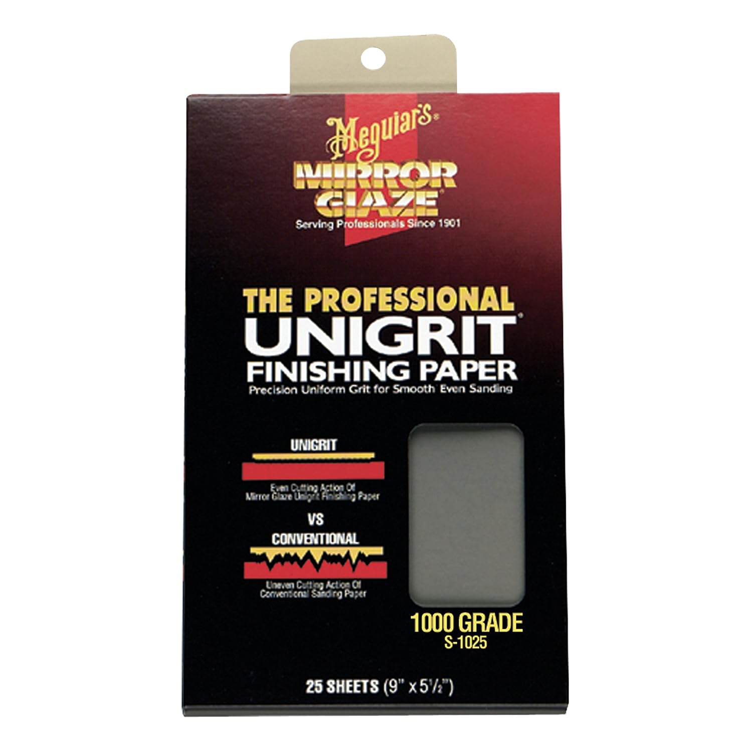 Meguiar's S1025 Mirror Glaze 1000 Grit Unigrit Finishing Paper - 25 Sheets