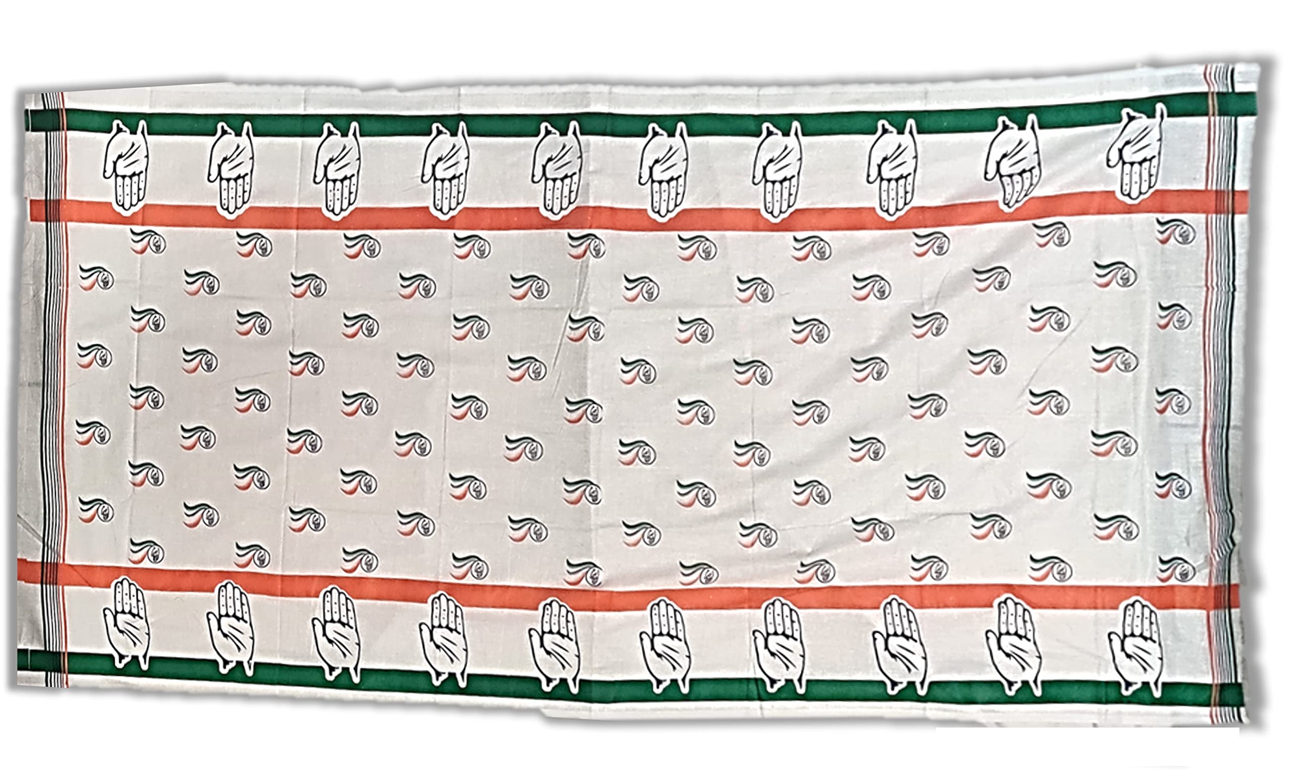 UNIq INC Indian National Congress - Congress Party Chunni/Scarf/Stole - BJP Flaunt Unisex Dupatta - Roto Fatka in 100% Cotton Stole ? 7 Feet Size