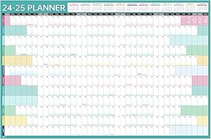 2024 Full Year Wall Calendar - One Page